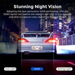 LinkMejor AR09 Dual Camera Dash Cam 2K Front 1080P Rear 10inch IPS Touch Screen Night Vision WiFi Parking Monitor Rearview Mirror Dash Cam DVR