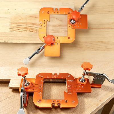 LinkMejor Woodworking Router Corner Radius Template Aluminium Alloy Handle-Free Grooving Arc Angle Positioning Jig R20-R35 Corner Radius