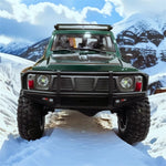 LinkMejor YK4107 PRO 1/10 2.4G 4WD Brushless RC Car Tank Turn Rock Crawler Two Speed Differential Lock New LCG Chassis Hobbwing Power Metal Gears Oil Filled Shocks LED Lights Monster Off-Road Pickup Climbing Truck Vehicles Models Toys