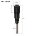 1/4 Inch Shank 1/2 Inch Shank 8mm Shank Router Collet Chuck Extension Router Bit Collet Extension Adapter
