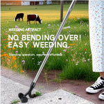 Roller Type Weed Puller Tool Manual Weeding Head Easy Root Removal Iron ABS Gardening Black Handle Not Included Extension Rod Compatible Soil Tool