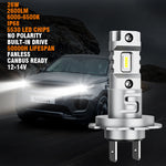 LinkMejor X5-H7 Pair 2600LM LED Car LED Headlight Bulbs Hi/Low Beam 6000K-6500K Unviersal Car LED Headlights
