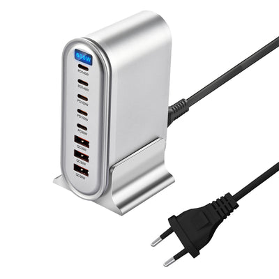 [GaN Tech] Bakeey YMX-613 600W 8-Port USB PD Charger 3USB-A+5USB-C PD QC Fast Charging Digital Display Desktop Charging Station EU Plug US Plug for iPhone 16 16 Pro 15 14 13 Pro Max for Huawei Pura X for Xiaomi 15 Ultra for Samsung Galaxy S25 Ultra