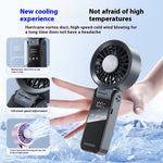 Tevorex Mini USB Fan with Digital Display 100-Speed Portable Folding Cooling Fan High Speed Strong Wind Handheld Small Fan for Outdoor