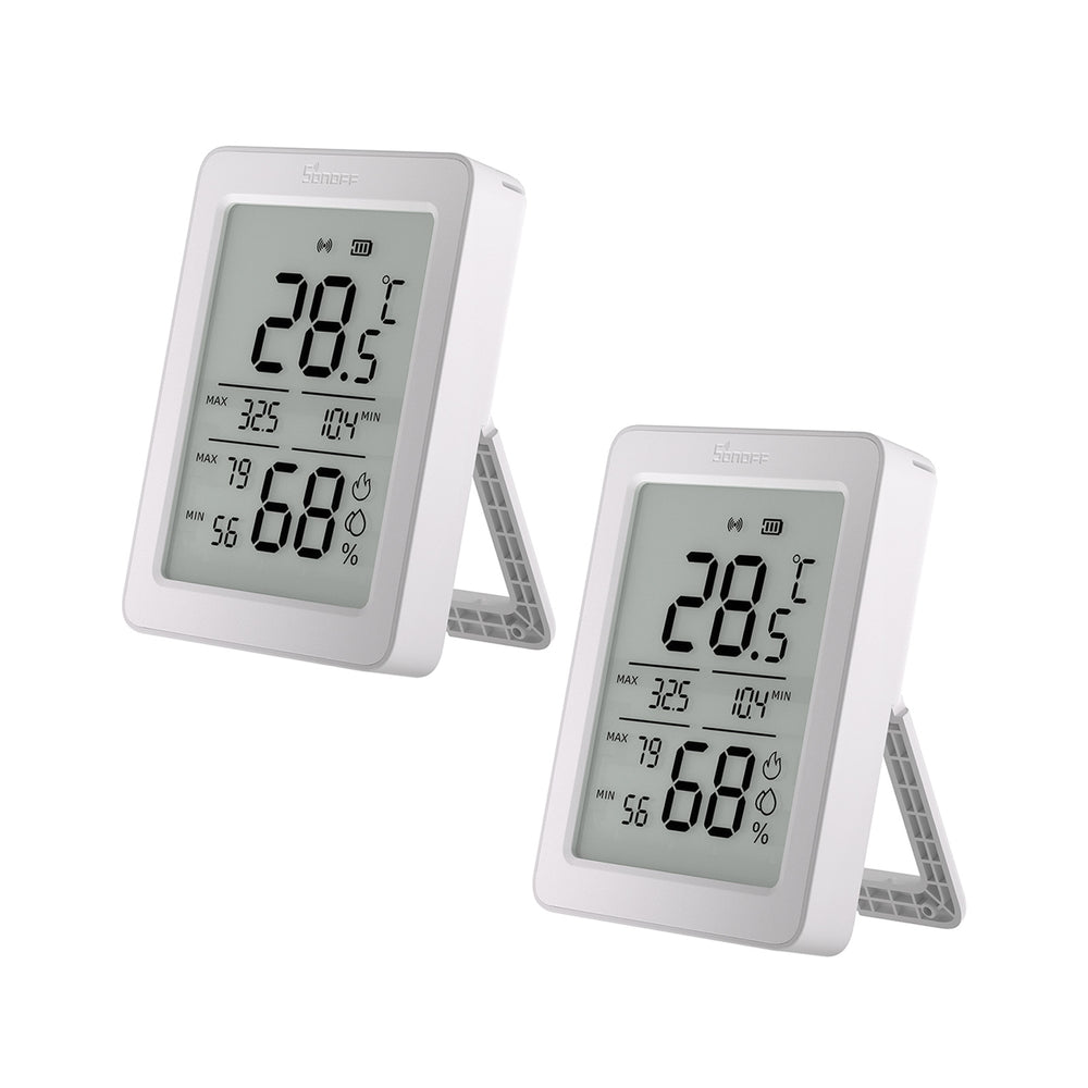 2Pcs LinkMejor SNZB-02DR2 AirGuard TH 3.6'' LCD Zigbe Temperature Humidity Sensor App Monitoring Work with Apple Home Via Matter Bridge