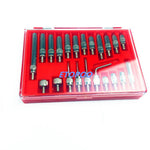 LinkMejor 22PCS M2.5 Thread Tip For Dial & Test Indicators Steel Dial Indicator Point Set