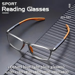 TR90 Reading Glasses Anti-blue Light High Definition Presbyopia Eyeglasses Men's Hyperopia Optical Eyewear Ultralight Sport Non-slip Eyeglasses Diopters To +3.5