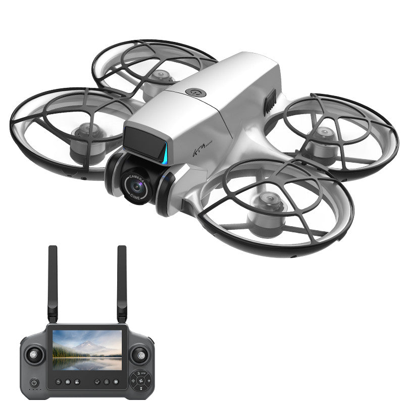 LinkMejor GT9 WiFi FPV with 4.3inch LCD Screen Controller HD Dual Camera Electrically Adjustable Optical Flow Hover Automatic Obstacle Avoidance Circle Protection Brushless 2.4G 4CH 6-Axis Remote Control Toys RC Drone Quadcopter RTF