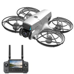 LinkMejor GT9 WiFi FPV with 4.3inch LCD Screen Controller HD Dual Camera Electrically Adjustable Optical Flow Hover Automatic Obstacle Avoidance Circle Protection Brushless 2.4G 4CH 6-Axis Remote Control Toys RC Drone Quadcopter RTF