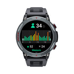 LinkMejor ZEUS 4 PRO 1.43inch AMOLED Display 5ATM Waterproof AI Voice Assistant bluetooth Call Heart Rate Blood Pressure Blood Oxygen Monitor Sleep Monitoring Body Temperature Detection Multi-sport Modes Music Playback Smart Watch