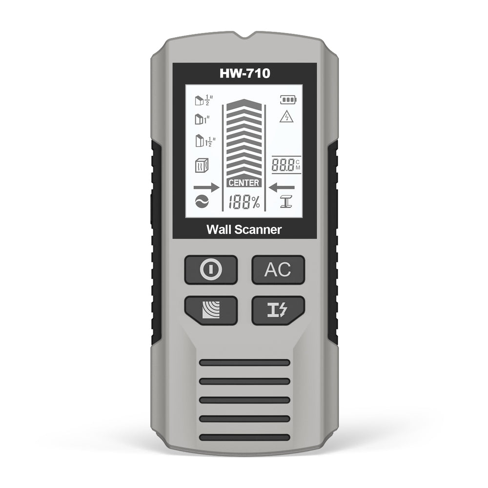 New 6-in-1 HW-710 Wall Scanner Stud Finder Handheld Sensor with LCD Display Metal and AC Wire Detection