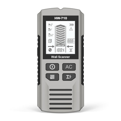New 6-in-1 HW-710 Wall Scanner Stud Finder Handheld Sensor with LCD Display Metal and AC Wire Detection