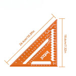Aluminum Alloy Carpenter Precision Woodworking Triangle Measuring Ruler Rafter Square Measuring Layout Tool Multi-angle Woodworking Scriber Circle Drawing Metric Scale