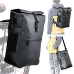Xmund 3-in-1 Waterproof Bicycle Pannier Backpack 23L IPX6 Roll Top Convertible Laptop Bag