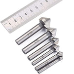 7-Piece Countersunk Drill Set, Chamfering Knife Din335 Standard C-Type Straight Shank Three Teeth, 6 Diameters 6.3 / 8.3 / 10.4 / 12.4 / 16.5 / 20.5mm Countersunk Drill + 1 3mm Black Twist Drill