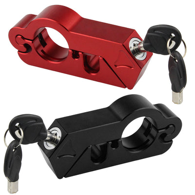 LinkMejor Motorcycle Handlebar Helmet Lock Aluminum Alloy Anti Theft Lock with Stainless Steel Cable Brake Lever Safety Lock for Street Motor Scooters