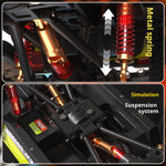 TRASPED HG4-210 RTR 1/16 2.4G 4WD RC Car for SUZUKI JIMNY Rock Crawler LED Light Simulated Smoking Sound Metal Gears Oil Filled Shocks Drive Shaft Wheel Rims Off-Road Climbing Truck Vehicles Models Toys