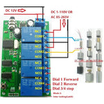 AD22B04 MT8870 4 Channel Relay DTMF Tone Signal Decoder Remote Control Relay Module 12V DC for PLC Smart Home with Cable
