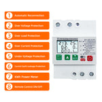 Tuya Smart Leakage Circuit Breaker WIFI Energy Meter Kwh Metering Switch Timer with Voltage Current and Leakage Protection APP Control