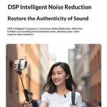LinkMejor MC1 1-To-1/1-To-2 2.4G Wireless Lavalier Microphone with Charging Case 360° Omnidirectional HiFi Mic DSP Noise Cancelling LED Display 40M Transmission Real-time Monitoring for Vlogging Live Streaming Interview Plug and Play
