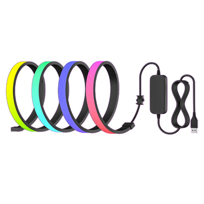 DX Light 1.6m USB RGBIC LED Strip Lights Music Sync & Screen Sync Strip Light for Gaming PC Desk Bedroom Ambiance