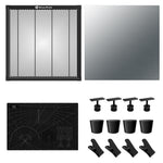 LinkMejor H3 400x400mm Laser Cutting Honeycomb Panel Workbench Suitable for Diode, CO2 Laser Engraving Machine  Professional metal clamps  Easy to Observe  Desktop Protection