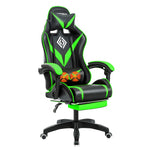 Hoffree Massage Gaming Chair Racing Computer Desk Chairs Ergonomic Massage Lumbar Support High Back Adjustable Swivel Task Chair