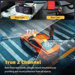 A8 4K Dual Lens Dash Cam Car Driving Recorder Built-in WiFi GPS Super Night Vision 24H Parking Monitor G-Sensor