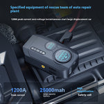 8000mAh Car Jump Starter & Air Compressor All-In-One Starter And Inflator with LED Emergency Lighting 1200A Peak Current