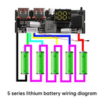 PD 65W 100W Fast Charging Module Mobile Power Supply Board Dual Way Charge 6-Port QC PD PPS SCP VOOC USB Type-C Solar Panel Compatible
