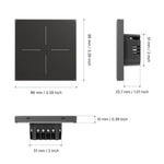 MOES Tuya ZigBee3.0 Star Feather Series Smart Touch Switch With Neutral Light Scene 1-4 Gang 2in1 APP Remote Control Voice Control with Alexa Google Home