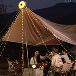 IPRee Outdoor Camping Light String Warm+Colorful Light 20M USB+Solar Rechargeable Waterproof Light Chain Portable Scalable Suspended Sky Tent Atmosphere String Light