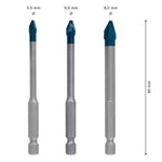 LinkMejor HEX-9 for BOSCH Hard Ceramic Drill Bit Set 5 -8 mm 90MM Long Lifetime 10x High Hardness Tool Accessory