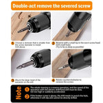 6PCS Damaged Screw Extractor Set Easy Out Bolt Extractor Set Double Head Screw Remover Tools Broken Head Screw Removers High Speed Steel