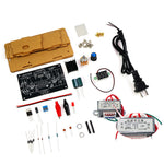 DIY LM317 Adjustable Voltage Regulator 1.25V-12V 2W Power Supply Kit with Digital Display and Acrylic Enclosure for Electronics Projects