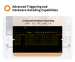 LinkMejor ADS804A ADS814A ADS824A Digital Oscilloscope 70MHz 4Channel 1.25GSa/s 12-bit Vertical Resolution High Res Waveform Capture 50M Memory Depth