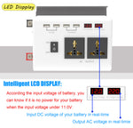 12V to 220V  Inverter 4000W Car Power Converter Solar LCD Dual Display 4 USB 4.2A Fast Charge with Intelligent LCD Voltage Screen display
