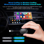 Wireless CarPlay Adapter Android Auto USB Dongle OEM Wired Upgrade 5G WiFi BT 5.0 Plug and Play Fast Connection