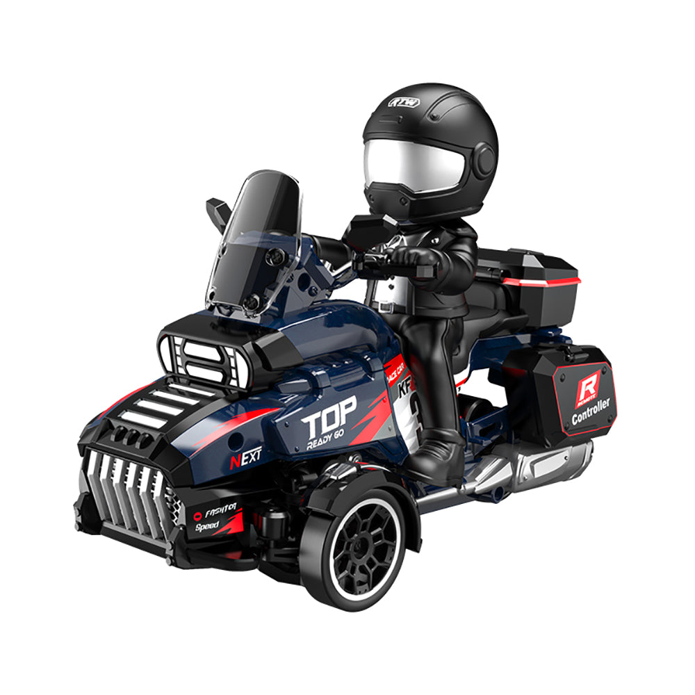 LinkMejor KF35 1:43 RTR 2.4G RWD RC Car Tricycle Motorcycle Full Proportional Control LED Light Drift Remote Control Vehicles Models Toys