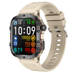 QX11 1.96inch HD Screen bluetooth Call Heart Rate Blood Pressure Blood Oxygen Monitor Sleep Monitoring Breathing Exercise Female Menstrual Cycle 100+ Sport Modes Music Playback 3ATM Waterproof Smart Watch