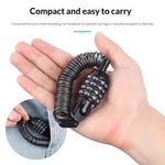 LinkMejor Coiled Bike Lock 4-Digit Combination Anti-Theft Security Cable 1.5M Retractable Lock for Bicycle Helmet Scooter