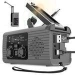 Multifunctional Emergency Radio Solar Hand Crank NOAA Weather Alert AM FM WB Radio Power Bank Flashlight for Outdoor Emergency Survival