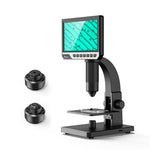MT315 2000X Dual Lens Digital Microscope 7-inch HD IPS Large Screen Multiple Lens for Circuit/Cells Observation Up&Down Light Source Support Computer Viewing