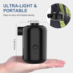 3600mAh Mini Inflator Pump Electric Air Pump with 4 Nozzles Inflator Deflator USB Rechargeable Small Pump for Air Mattress Camping Bed Pool Toys
