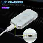 LinkMejor Touch Light Mini Wireless Car Interior Lighting Auto Roof Ceiling Reading Lamp for Door Foot Trunk Storage Box USB Charging