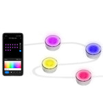 BlitzWill® BW-SS1 Smart Outdoor Eaves Light 14.5m LED String Music Sync Works With Alexa & Google Assistant Waterproof for Halloween & Christmas Decorations