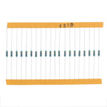 2600pcs 130 Values 1/4W 0.25W 1% Metal Film Resistors Assorted Pack Kit Set Lot Resistors Assortment Kits Fixed Resistor
