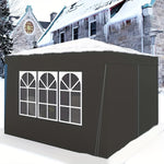Xmund Portable Folding Canopy With Sidewalls, Outdoor Waterproof Gazebo Featuring Tent With UV Protection, Ideal for Garden Use Beach Awning Outdoor Storage Pergola Measuring 3 X 3 Meters with a Robust Design Waterproof And for Sun-Resistant