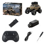 KFPlan KF32 1/64 2.4G 2WD Alloy Mini Desk RC Car Proportional Control Crawler W/ 480p Top-Mounted FPV Camera Vehicle Models RTR for Children Toys