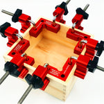 LinkMejor 4 Set Mini Woodworking Right Angle Positioning Clamp 90 Degree Precision Clamping Square Carpenter Square